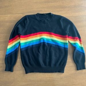 Sweet Rain Large Rainbow Sweater Fits Small